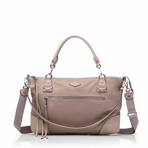 MZ WALLACE Medium Madison Taupe Bedford Bag
